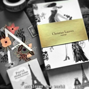 My new journal is a Christian Lacroix, bought in New York City during my last trip.